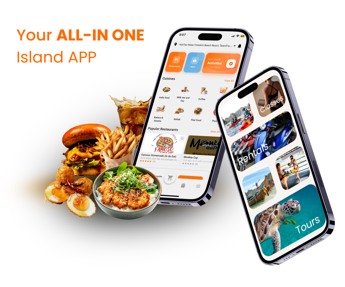 KOHME mobile app - food delivery and tours